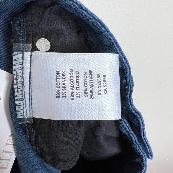 NWT Ellen Tracy Betty Slim Ankle Pants 6 Blue High Waist Straight Casual Stretch - Picture 5 of 8